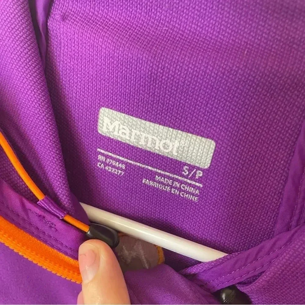 Marmot Purple M3 Tempo Soft-Shell Hooded Zip Jacket Size Small